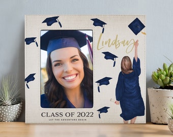 Custom Graduation Frame, Personalized Graduation Gift for Her, College Graduation Picture Frame, Graduation 2024 - Class of 2024