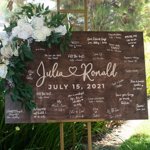 Wedding Guest Book Alternative, Custom Wedding Welcome Sign, Personalized Guest Book, Wood Wedding Signs, Wedding Decor for Couples image 11