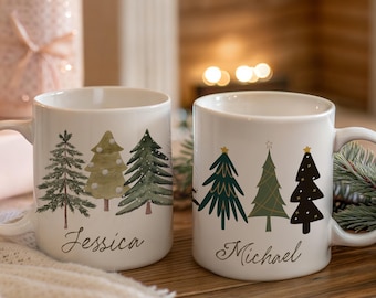 Custom Christmas Mug with Name, Personalized Gifts for Christmas, Gifts for Her, Women - 15 OZ Custom Coffee Mug, Christmas Stocking Stuffer