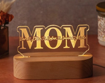 Personalized Gifts for Mom, Mother's day Gifts for Mom, Mom Birthday Gifts from Daughter, Custom Mom Sign, Mom Gifts - Custom Night Light