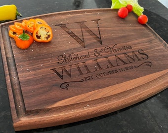 Wedding Gift for Couples, Personalized Cutting Board, Custom Cutting Board, Personalized Gifts Housewarming Charcuterie Board, New Home Gift
