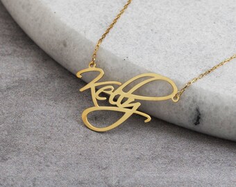 Name Necklace Personalized 14K Gold 