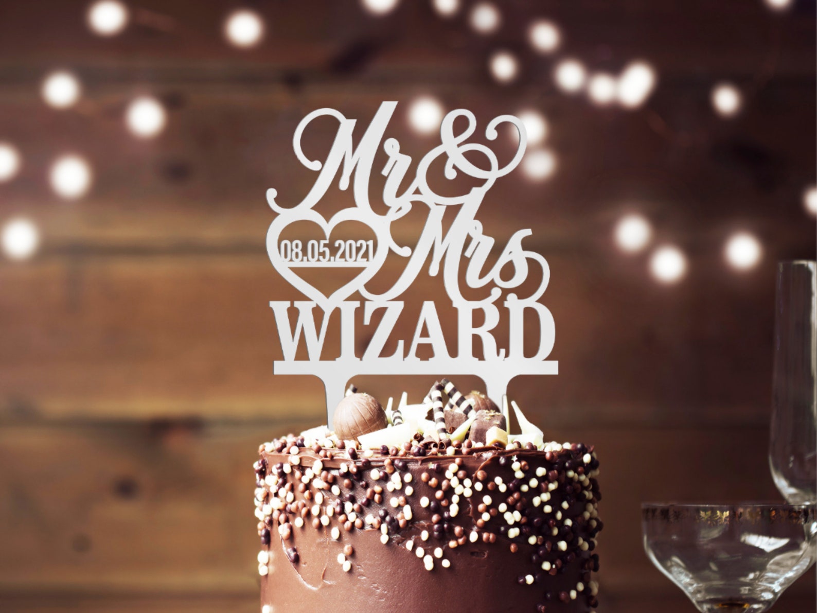 Wedding Cake Topper, Mr and Mrs Cake Topper for Wedding, Custom Cake ...