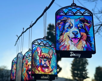 Pet Memorial Gift, Dog Memorial Gift Personalized Loss of Pet Sympathy Gift Suncatcher, Dog Breed Memorial Suncatcher, Gift for Dog Lovers