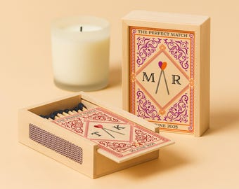 Personalized Engagement Gifts, Couples Matchbox Large, Wedding Gift for Couple, Housewarming Gift, Anniversary Gifts, Bridal Shower Gift
