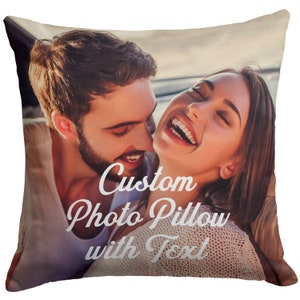 Custom Pillow Picture Pillow Funny Gift Idea, Personalized Pillow Case Throw Photo Pillow - Home Décor, Gift for Couple, Housewarming Gifts