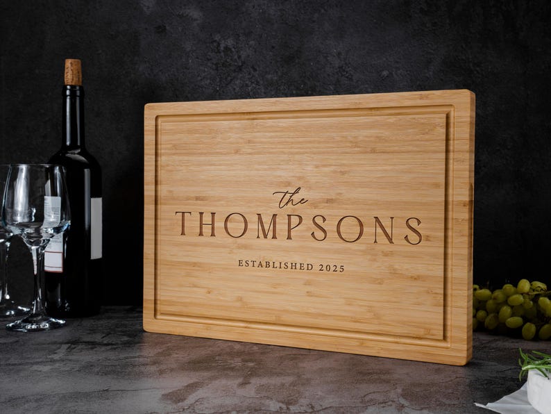 Custom Cutting Board, Personalized Cutting Board for Christmas Gift, Wedding Gift for Couples, Custom Charcuterie Board