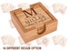 Coasters Personalized, Set of 4 Square Bamboo Custom Coaster Set with Holder, Housewarming Gift, Monogram Coasters, Wedding Gift 