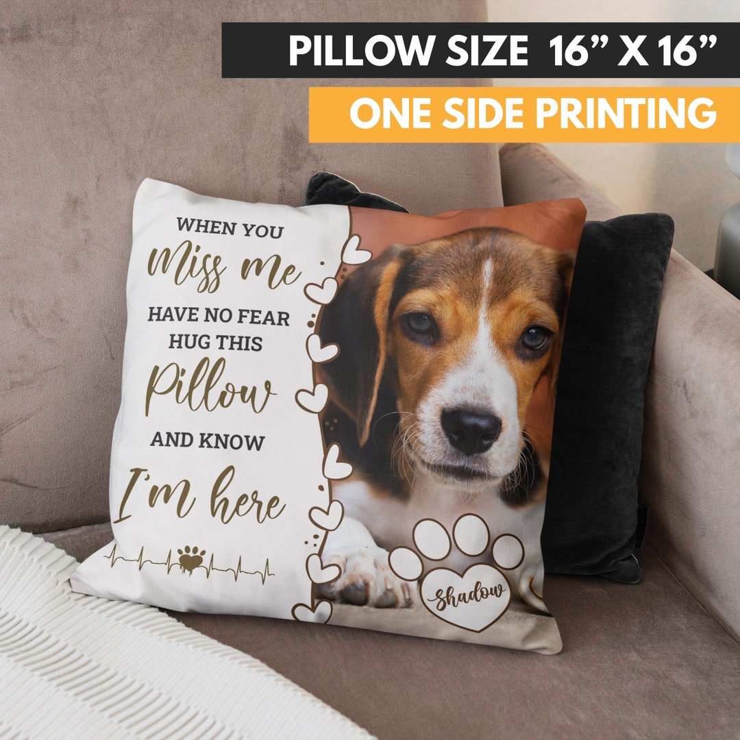 Personalized Pet Memorial Heart Pillow - Up to 5 Pets - Memorial Gift Idea For Dog/Cat Lover main image 1
