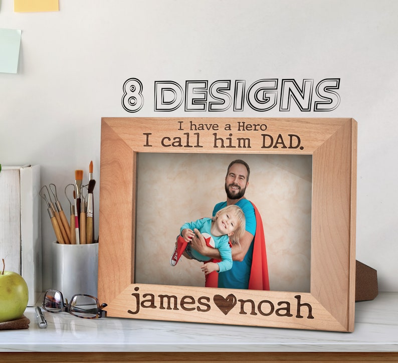 Dog Dad Gifts, Personalized Gift for Dad, Personalized Picture Frame for Dad, Birthday Gifts for Dad from Daughter, Husband Gift image 5