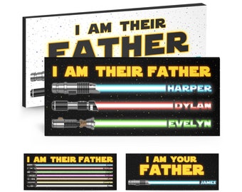 I Am Their Father, Father Gifts, Personalized Gifts for Dad, Wood Dad Sign w/ Kids Names, Birthday Gift for Dad, Husband Gift from Wife