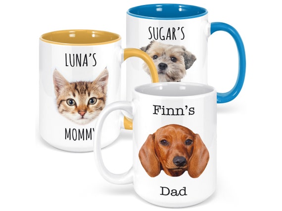 Dog Dad Gift With Pet Photo, Custom Dog Mug, Custom Pet Mug, Dog