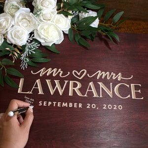 Wedding Guest Book Alternative, Custom Wedding Welcome Sign, Personalized Guest Book, Wood Wedding Signs, Wedding Decor for Couples image 9