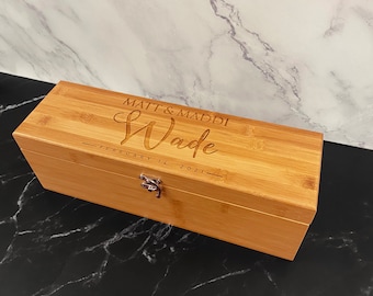 Personalized Wine Box Gift Set, Housewarming Gifts, Wedding Gift for Couple, Wedding Wine Box, Wine Gift, Couple Gift, Personalize Gift
