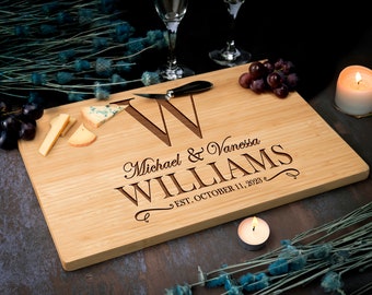 Personalized Cutting Board, Custom Cutting Board, Personalized Gifts, Wedding Gift, Bridal Shower Gift, Anniversary Gifts, Engagement Gifts