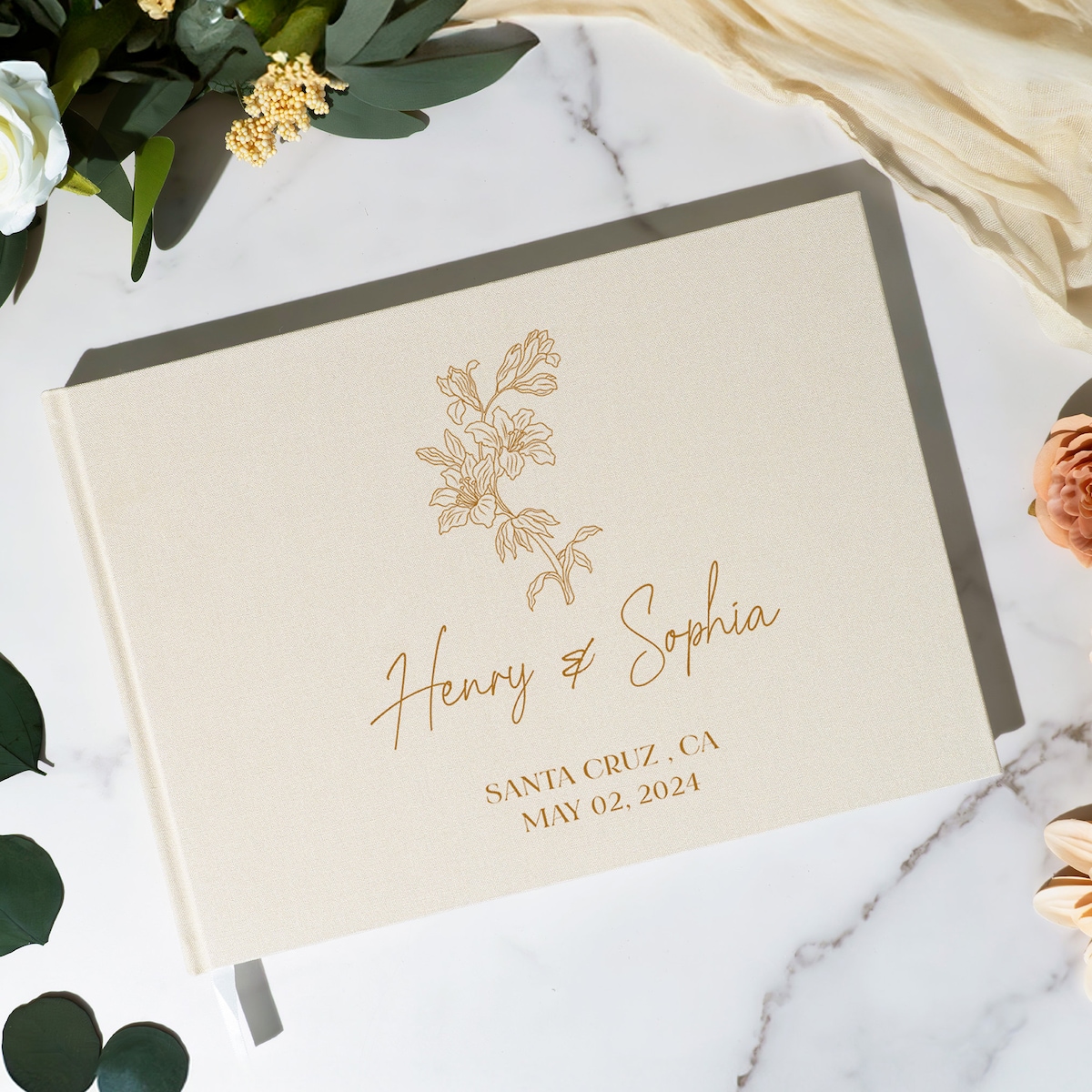 Wedding Guest Book, Personalized Wedding Reception Guestbook, Custom Engagement Signing Book, Hard Cover Leather Guest Book Wedding Keepsake - Etsy