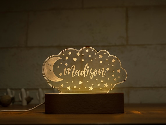 Kid Night Light with Name, Custom Night Light, Baby Night Light Personalized Nursery Gift, Baby Shower Gift, Newborn Gift, 1st Birthday Gift