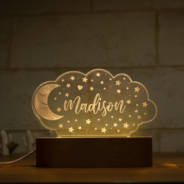 Custom Name Nursery Decor With Cloud/Rainbow Designs
