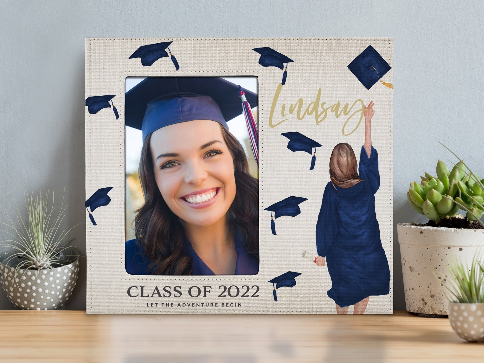 Custom Graduation Frame Personalized Graduation Gift for Her Etsy
