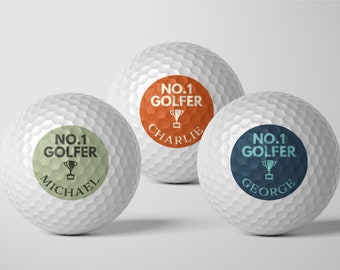 Number 1 Golfer Custom Golf Gifts, Personalized Gifts for Dad, Men Gifts Custom Golf Balls, Golf Gift for Him, Christmas Gift for Golf Lover