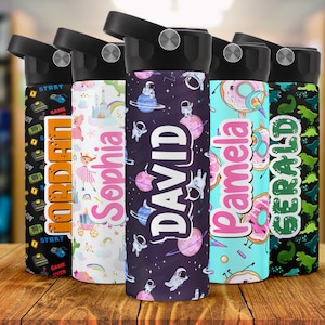Kids Water Bottle Personalized, Back to School Gift, Custom Water Bottles, Gift for Toddlers, Customizable Bottles for School 14OZ
