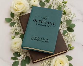 Custom Officiant Book for Wedding, Personalized Modern Minimalist Notebook Custom Journal Gift for Pastor Ministers Sermon Wedding