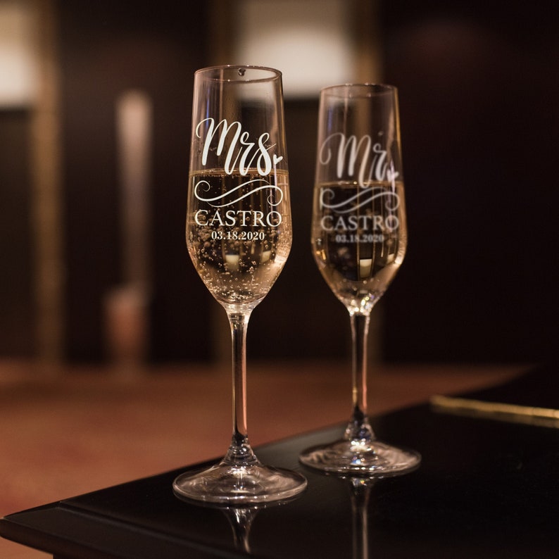 Personalized Champagne Flutes