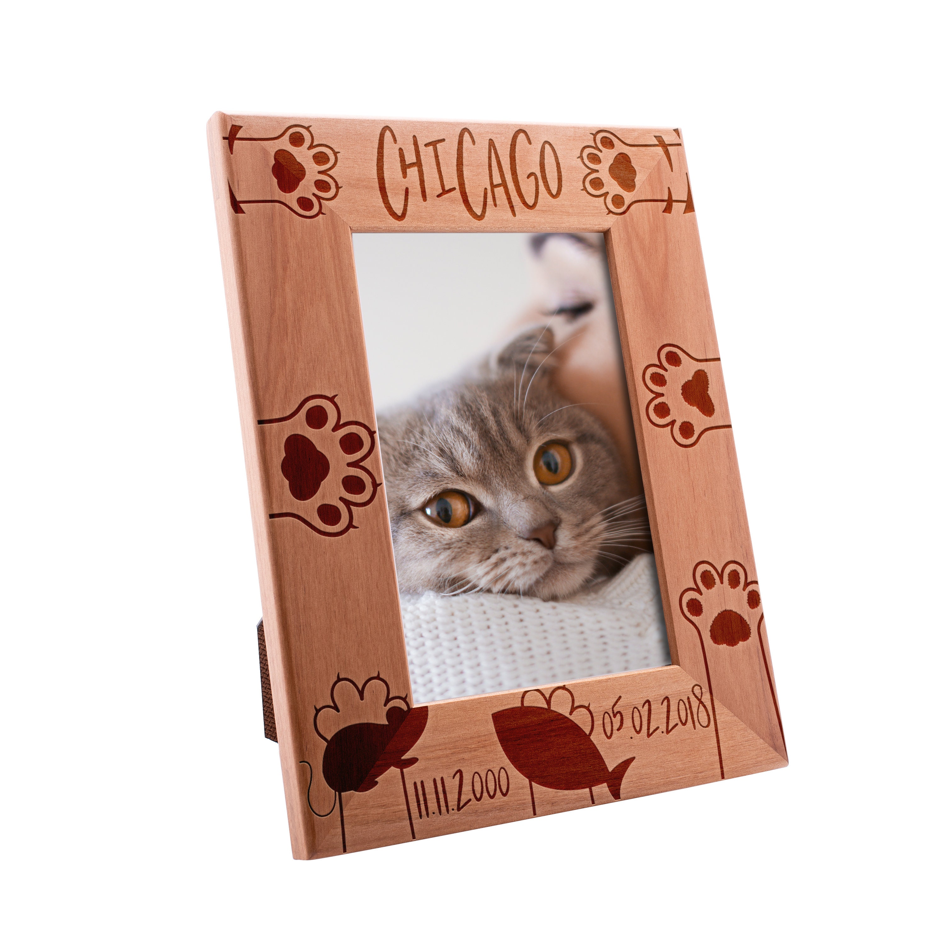 Personalized Picture Frame 4x6 Pet Memorial For Cats Cat Paws Personalized Picture Frame 4x6 Pet Memorial For Cats Cat Paws Custom Engraved With Dog S Name Years Owner Gift