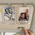 Personalized Couple Photo Car Visor Clip, Drive Safe I Love You, Valentines Gift for Him, Gifts for Boyfriend, Husband, Drive Safe Gift
