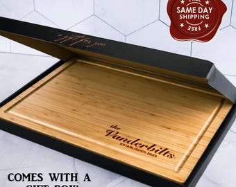 Personalized Cutting Board, Wedding Gift for Couples, Housewarming Gift, Custom Charcuterie Board, Gift for Home Decor, Bridal Shower Gift