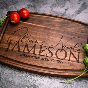 Cutting Board Personalized, Custom Cutting Board Engraved, Engagement Gift for Couples, New Home Gift, Personalized Gifts, Wedding Gifts