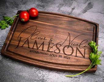 Cutting Board Personalized, Custom Cutting Board Engraved, Engagement Gift for Couples, New Home Gift, Personalized Gifts, Wedding Gifts