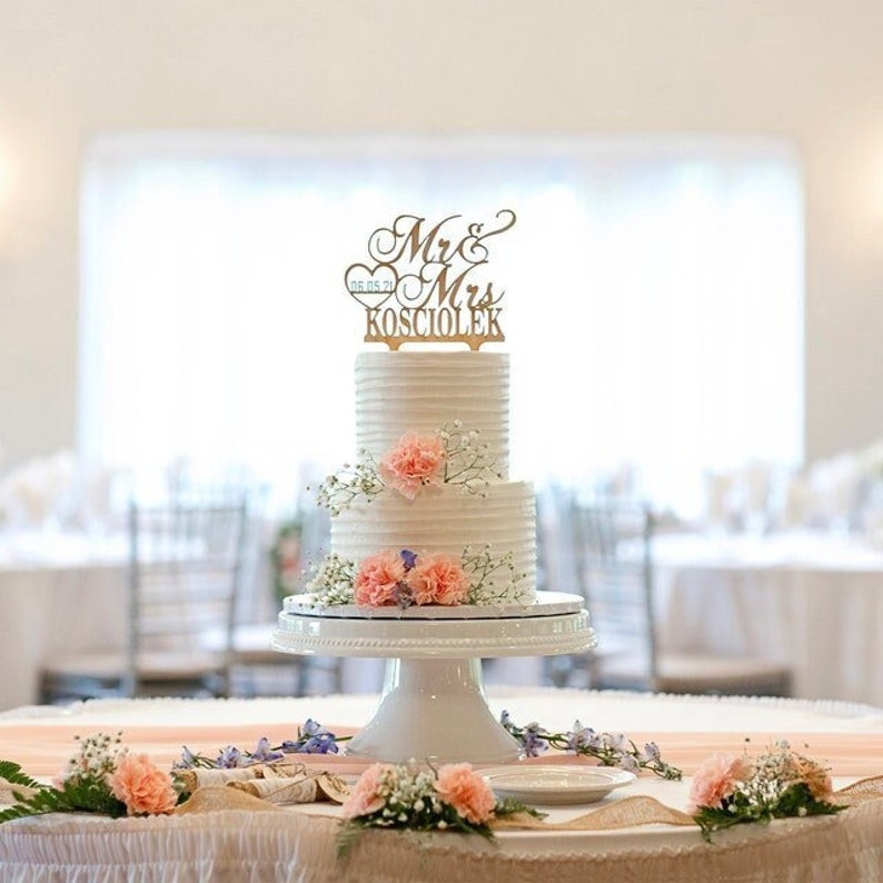 Mr and Mrs Cake Topper for Wedding, Wedding Cake Topper, Custom Cake Topper, Rustic Cake Topper, Wedding Décor, Bridal Shower 