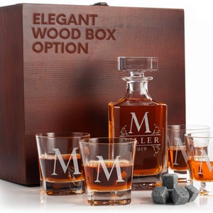 Whiskey Decanter Set Personalized Gifts for Him, Anniversary Gifts for Men, Wedding Gifts for Couples, Birthday Gift, Groomsmen Gifts image 5