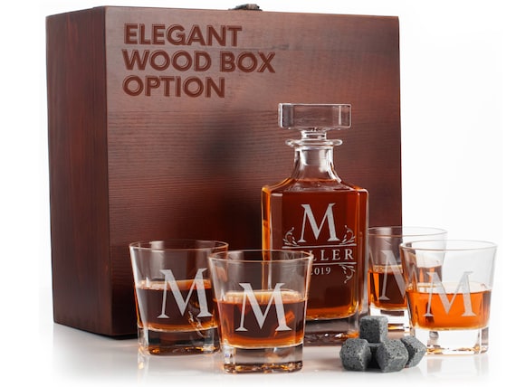 Whiskey Decanter Set Personalized Personalized Gifts for Him 