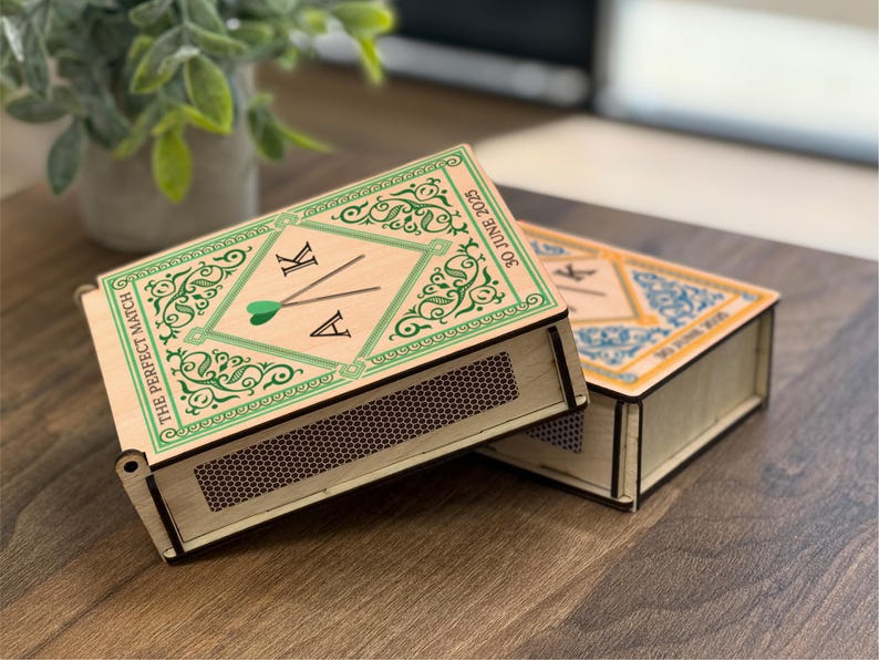 Personalized Engagement Gifts, Anniversary Gifts for Couples Matchbox Large, Wedding Gift for Couple, Bride Gifts, Bridal Shower Gift image 11
