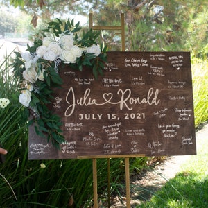 Wedding Guest Book Alternative, Wedding Signs, 3 Design w/ Different Color & Size Options, Wooden Guest Book Signs, Wedding Decor