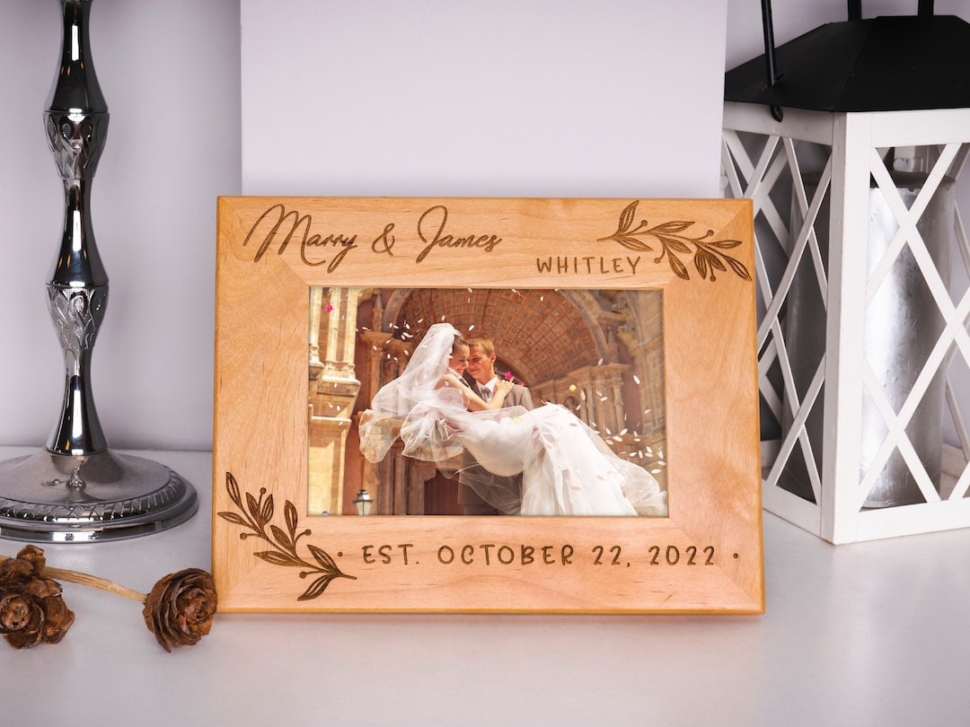Wedding Frame, Personalized Picture Frame, Wedding Gift Photo Frame