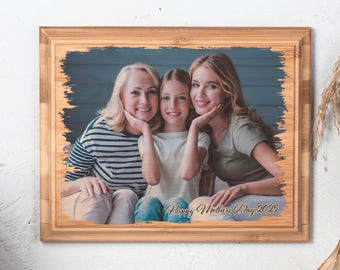 Personalized Gifts for Mom, Photo Plaque Picture Frame, Custom Gifts for Mom, Mom Gifts from Daughter, Grandma Gifts for Grandkids