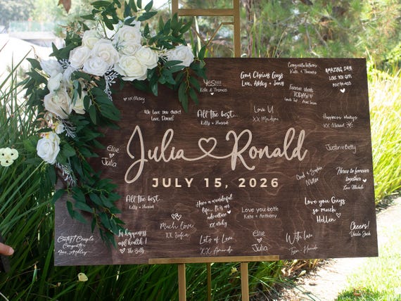 Wedding Guest Book Alternative, Custom Wedding Welcome Sign, Personalized Guest Book, Wood Wedding Signs, Wedding Decor for Couples