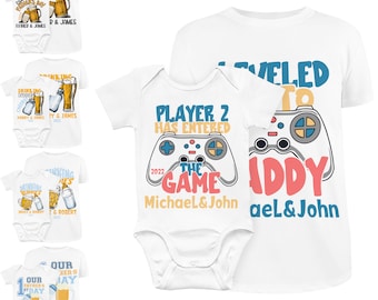 Dad and Baby Matching Outfit, Father and Son Matching Shirts, Gift for Dad, Personalized Matching Tee for Dad Baby, Baby Onesie