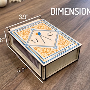 Personalized Engagement Gifts, Anniversary Gifts for Couples Matchbox Large, Wedding Gift for Couple, Bride Gifts, Bridal Shower Gift image 6
