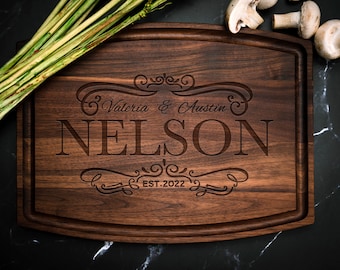 Personalized Cutting Board, Custom Cutting Board, Personalized Gift, Wedding Gift, Housewarming Gift, Home Decor and Gift, Closing Gift