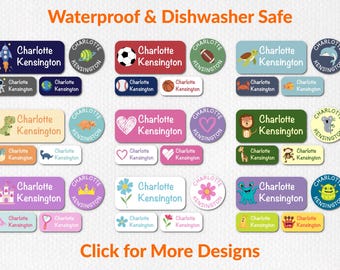 Custom Name Stickers Waterproof, Personalized Name Labels for Kids, Back to School Name Stickers Kids' Clothing Tag, Water Bottle, Lunch Box
