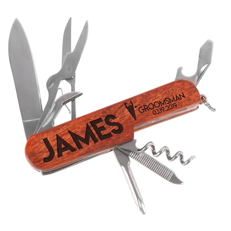 Personalized Groomsman Pocket Knife, 8-Function Multi-Tool Groomsmen Gifts, Engraved Knife, Personalized Knife, Multi-Tool Pocket Knife image 4