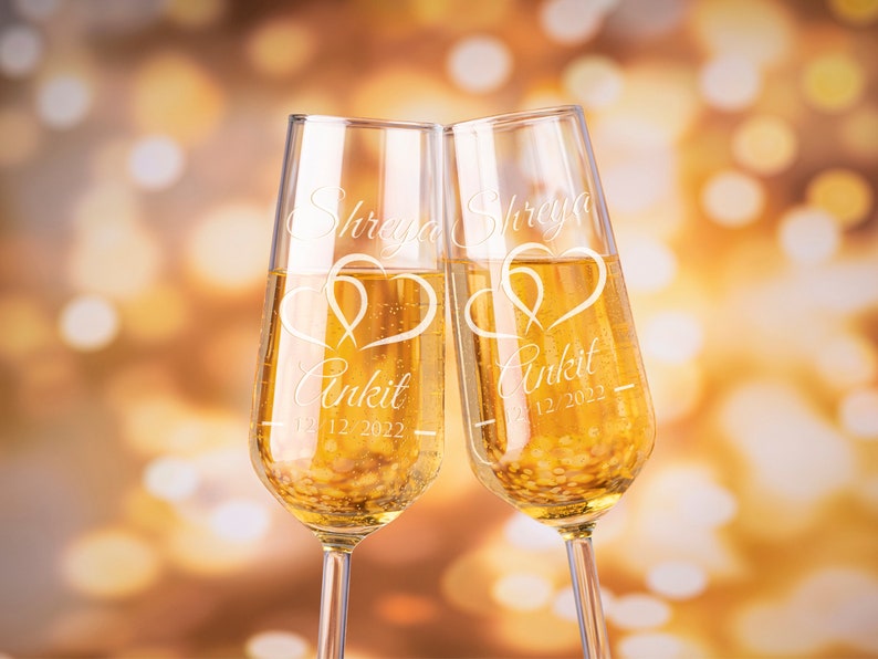 Wedding Champagne Flutes, Mr and Mrs Personalized Champagne Glass Set of 2, Wedding Toasting Flutes, Wedding Flute, Gift for Couples image 10