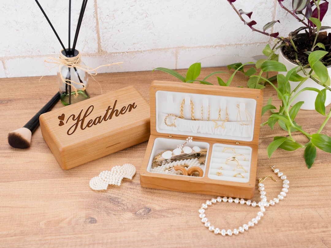 Personalized Gifts for Her Jewelry Box Personalized Wood Engraved