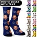 Custom Face Socks w Text, Personalized Gifts, Personalized Sock w Photo for Men & Women - Personalized Gifts for Him, Funny Pet Socks