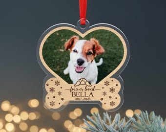 Pet Memorial Ornament Personalized, Dog Memorial Gift, Pet Memorial Ornament, Dog Remembrance Gift, Loss of Dog Sympathy Gift