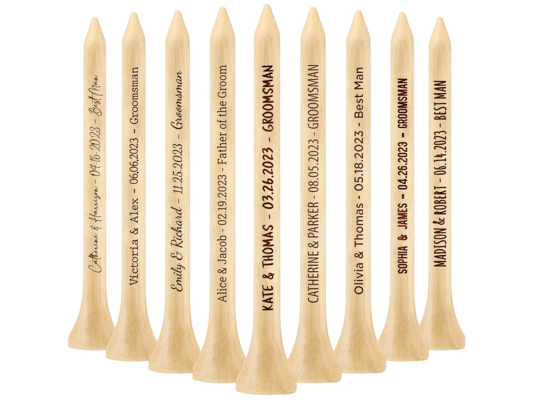 Golf Tee Gift Father Personalized Engraved Golf Tees, Personalized Gifts for Men, Custom Wood
